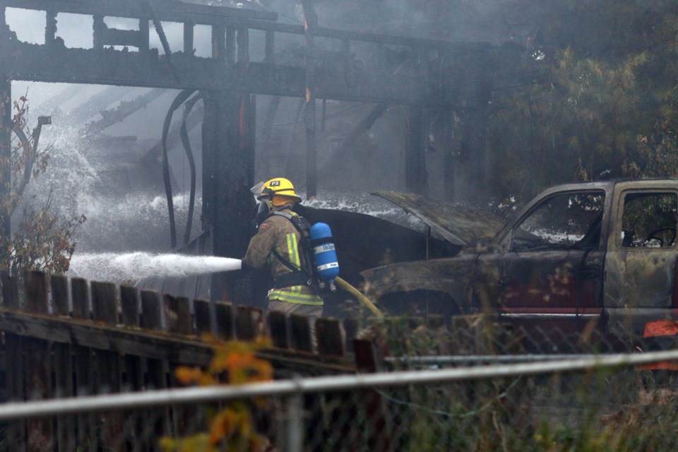 Thunder Bay Fire Rescue crews responded to a structural fire on Christina Street Saturday morning. (Photos by Doug Diaczuk - Tbnewswatch.com).  