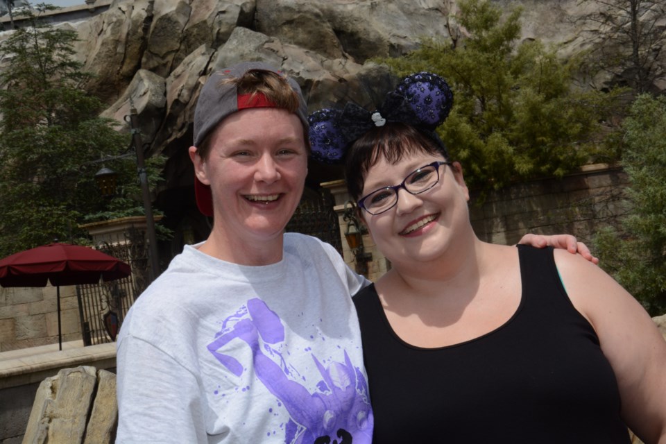 Andrea Jacobsen and Shannon Burkinshaw have stocked up on supplies.