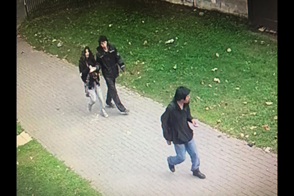 Thunder Bay Police are looking to speak with the three individuals in the photo in relation to an assault on Sunday, Oct. 1, 2017 at the Limbrick housing complex (Submited photo). 