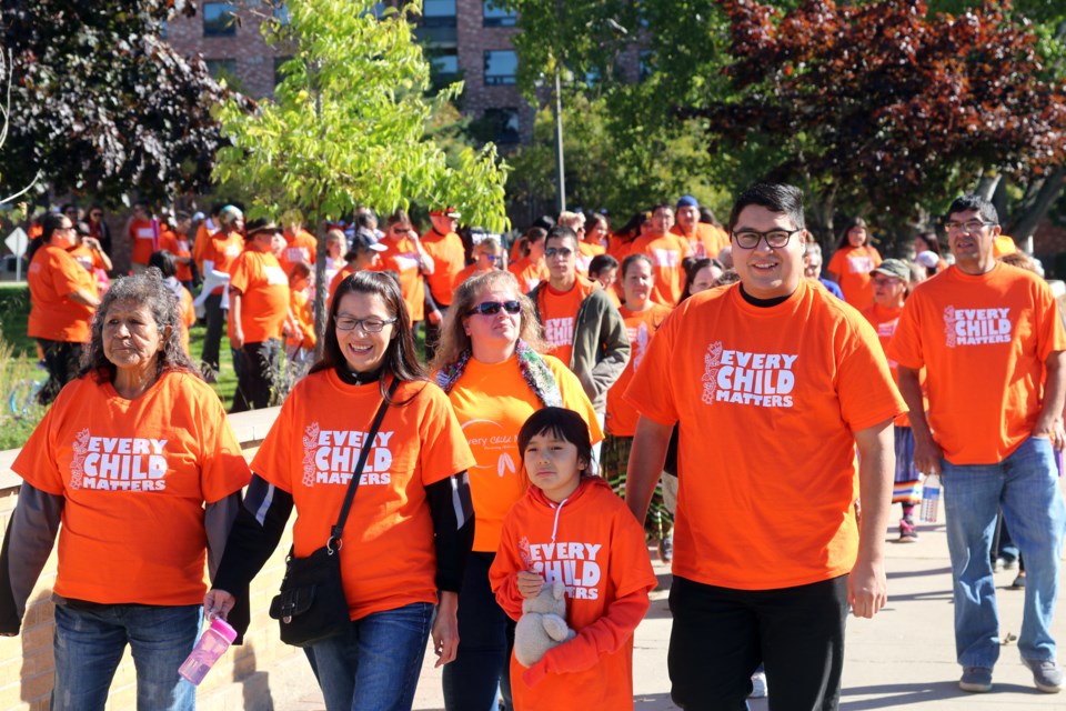 It was a sea of orange in downtown Fort William, as hundreds of people participated in the Walk for Reconciliation during Orange Shirt Day. (Photos by Doug Diaczuk - Tbnewswatch.com). 