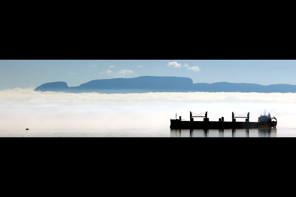 The Sleeping Giant enveloped in fog on Thursday, Sept. 21, 2017 (Leith Dunick, tbnewswatch.com). 