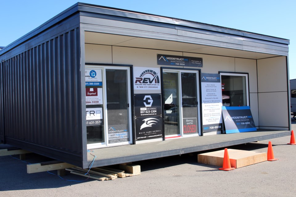 Modular homes constructed from recycled shipping containers, now being offered by local contracting company, Modstruct Inc., was only one of 150 displays at this year's Spring Home and Garden Show.  