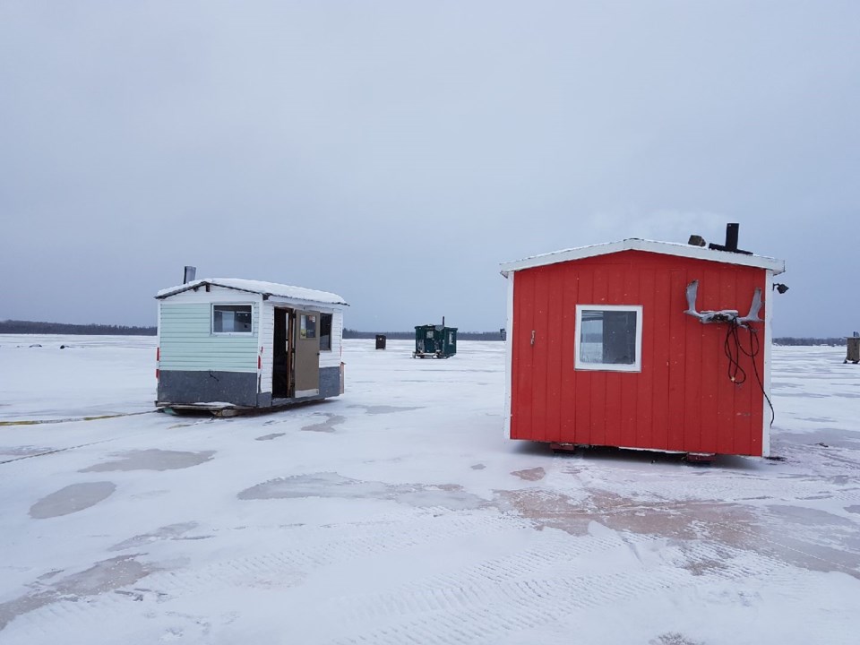 ice fishing huts