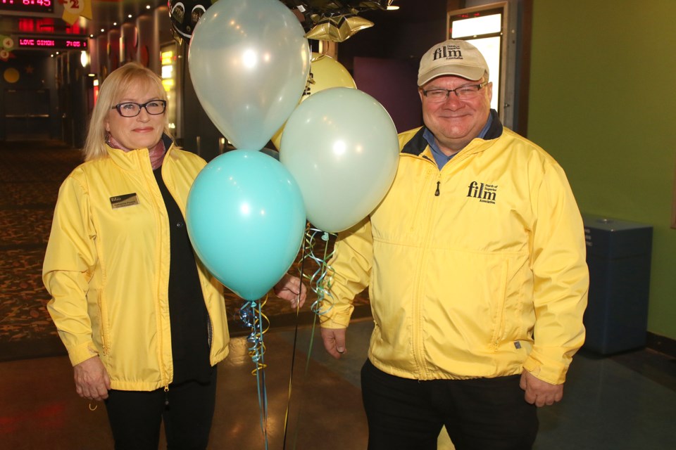 North of Superior Film Festival president Marty Mascarin (right) and co-ordinator Catherine Powell reveal this year's film festival lineup on Tuesday, April 3, 2018 at Silver City Cinemas. (Leith Dunick, tbnewswatch.com)