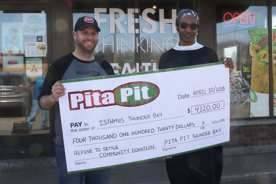 Pita Pit Isthmus donation