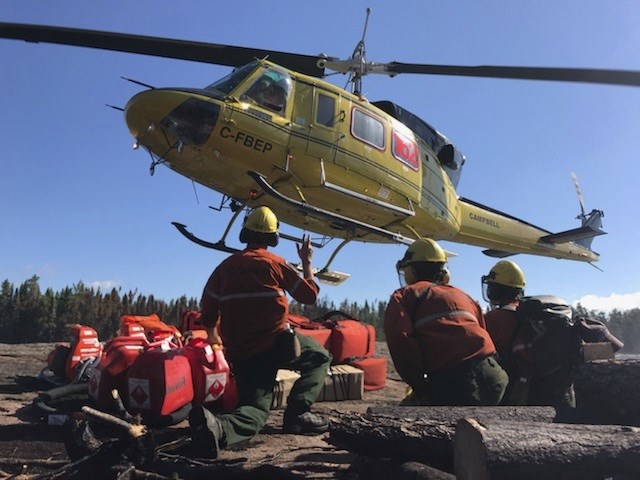 foreest fire helicopter in NW Ont.  July 2018