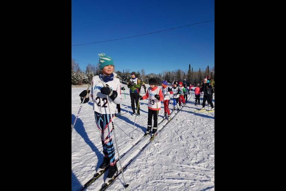 Charlotte Ailey at the start line at the Lappe Nordic Boxing Day Classic (submitted photo)