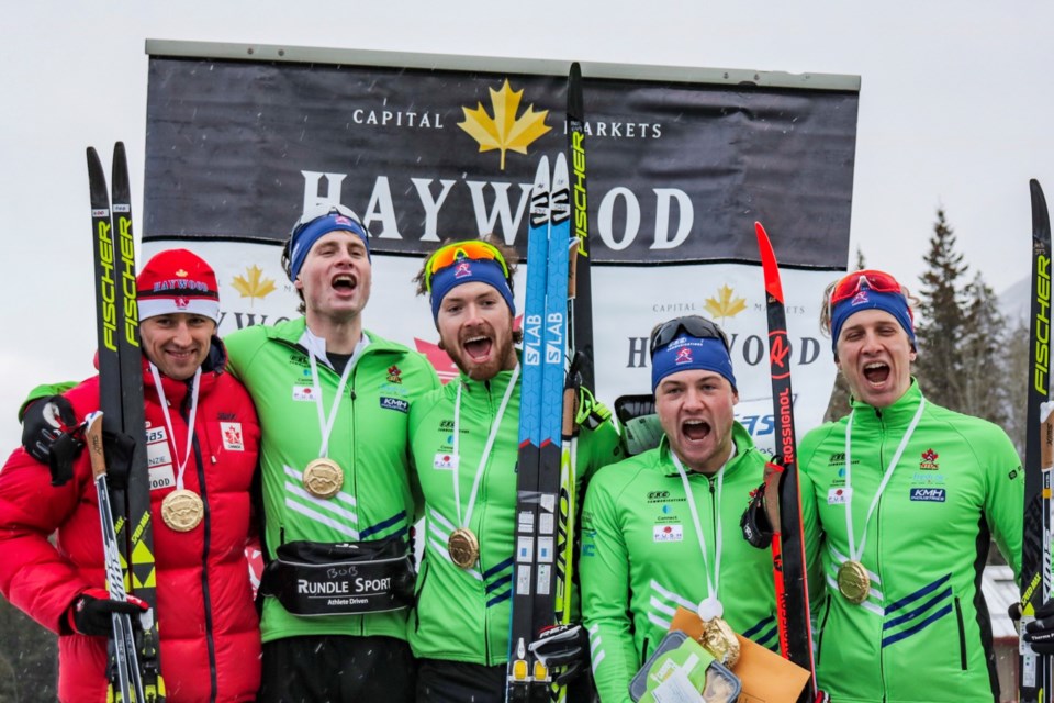 National Team Development Centre men's cross-country ski team. (Photo supplied). 