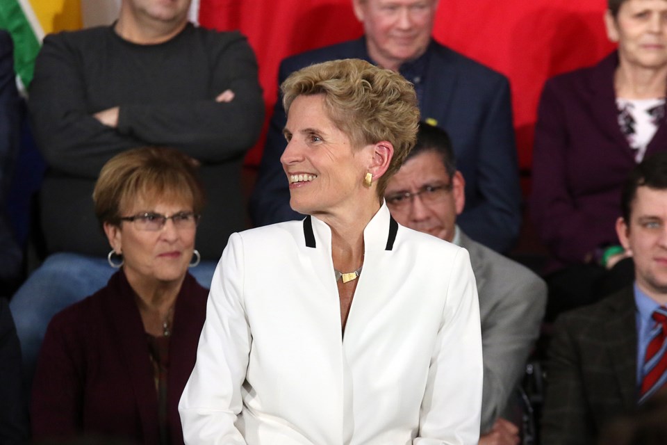 Premier Kathleen Wynne hosts a town hall at the Italian Cultural Centre in Thunder Bay on Wednesday, Jan. 31, 2018. (Leith Dunick, tbnewswatch.com)