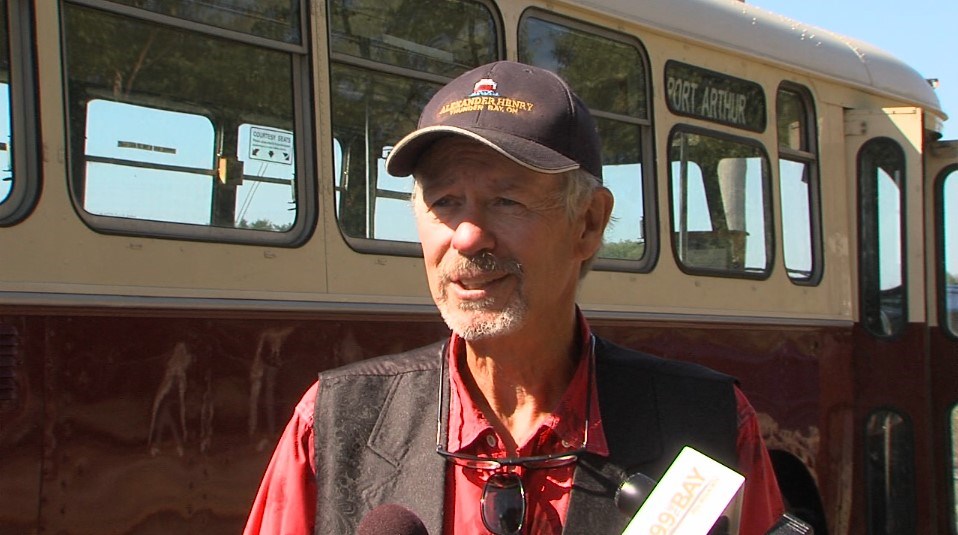 Charlie Brown is the president of the Lakehead Transportation Museum Society (Wm. Dougall/TBTV photo)