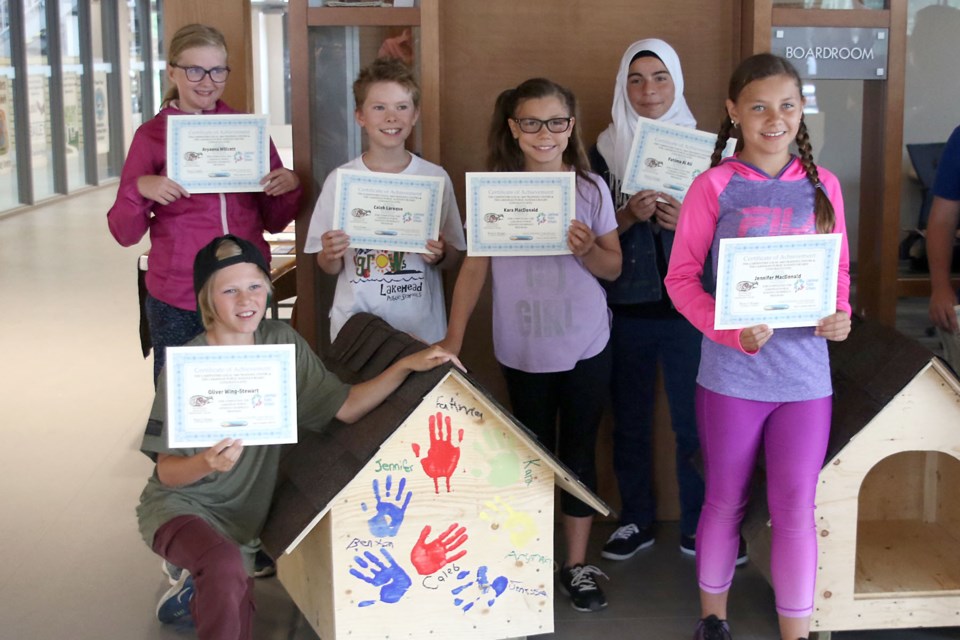 Eighteen students took part took part in a carpentry camp this summer at the headquarters of Carpentry Local 1669. (Leith Dunick, tbnewswatch.com)