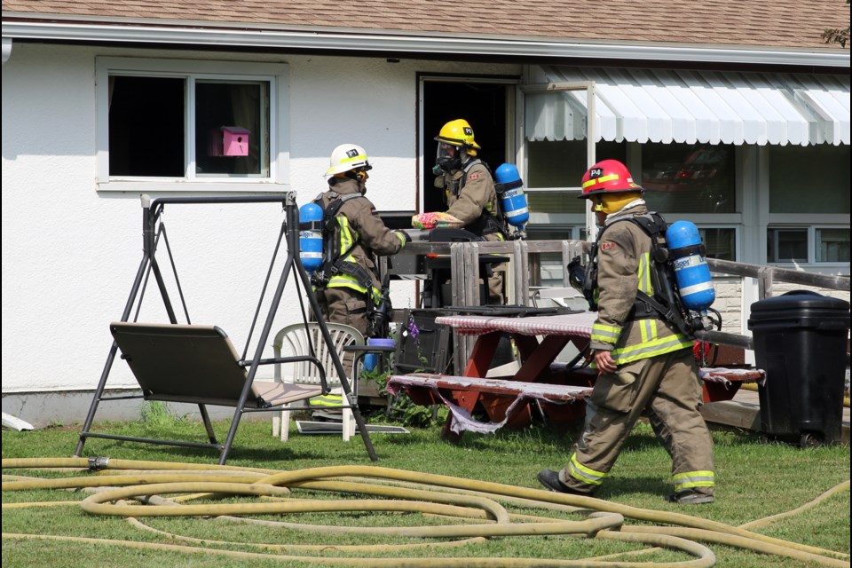 The fire caused extensive smoke damage throughout the home. 