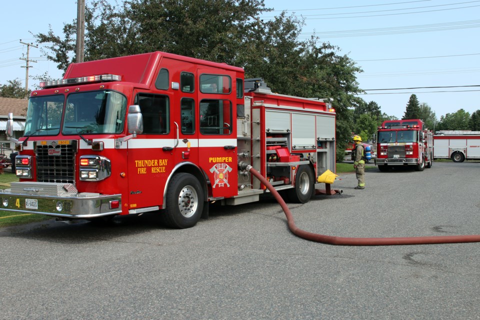 Thunder Bay Fire Rescue responded to a strurctural fire on the 200 block of Grey Street Sunday morning. (Photos by Doug Diaczuk - Tbnewswatch.com). 