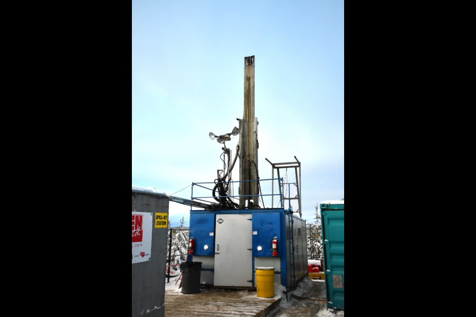 A borehole was drilled to a depth of 1000 m. near Ignace, Ontario (NWMO photo)
