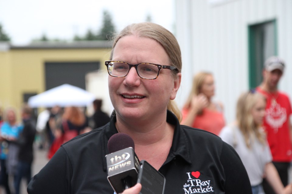 Market manager Annet Maurer is considering other options in light of the problems with the Dove Building. (Michael Charlebois / tbnewswatch)