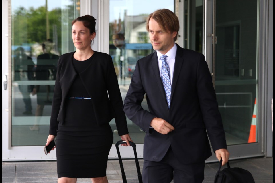 Defense attorneys, Christian Deslauriers (right) and Celina St. Francois, said their clients are relieved after being found not guilty of sexual assault, but added the last four years have been very difficult for them and resulted in many lost opportunities. (Photos by Doug Diaczuk - Tbnewswatch.com). 