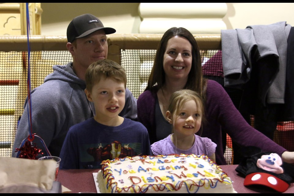 Ryder Hutton, along with his dad, Paul, mom, Michelle, and sister, Ally, will be travelling to Disney World after Ryder's wish was granted by the Make a Wish Foundation. 