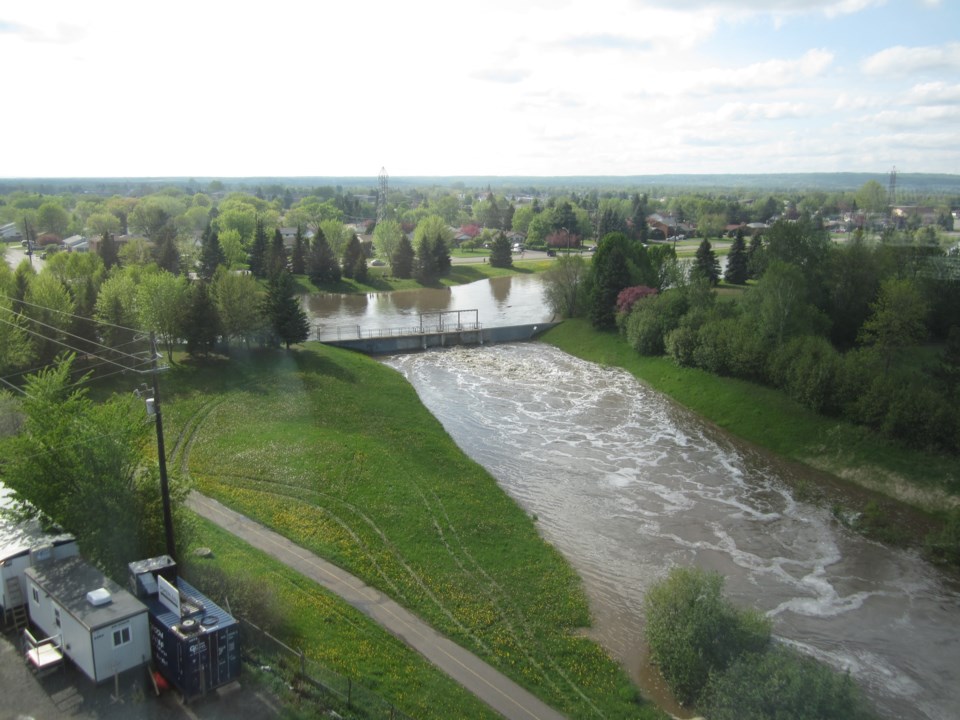 Neebing River below Neebing-McIntyre Floodway May 29 2012