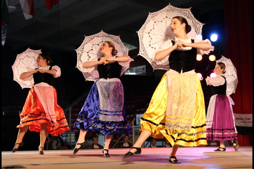 Members of Le Stelle Alpine Italian Dancers took to the stage on Sunday during the 40th Annual Folklore Festival. (Photos by Doug Diaczuk - Tbnewswatch.com). 
