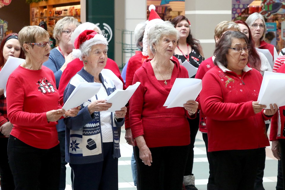 The Salvation Army's Friendship Choir was on hand on Thursday, Nov. 15, 2018 for the launch of the annual Kettle Campaign. (Leith Dunick, tbnewswatch.com)