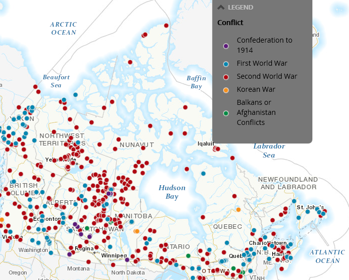Members of the public can recommend additions to the map (Natural Resources Canada)