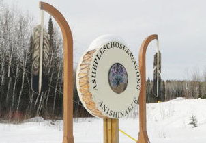 Grassy Narrows first nation sign