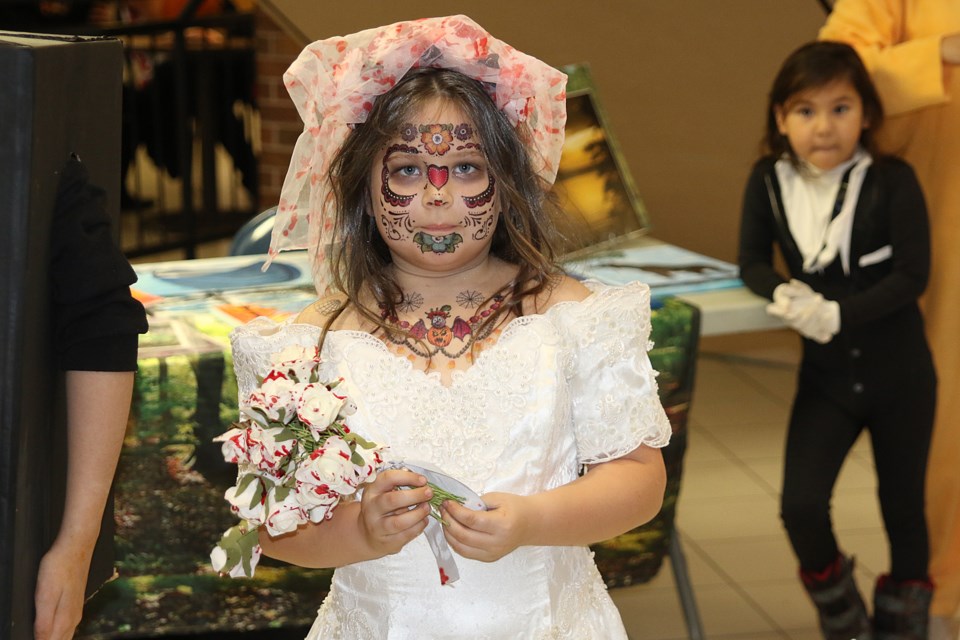 Brooke Anderson, 7, took part in the Halloween Spooktackular on Saturday, Oct. 27 at Victoriaville Centre. (Leith Dunick, tbnewswatch.com)