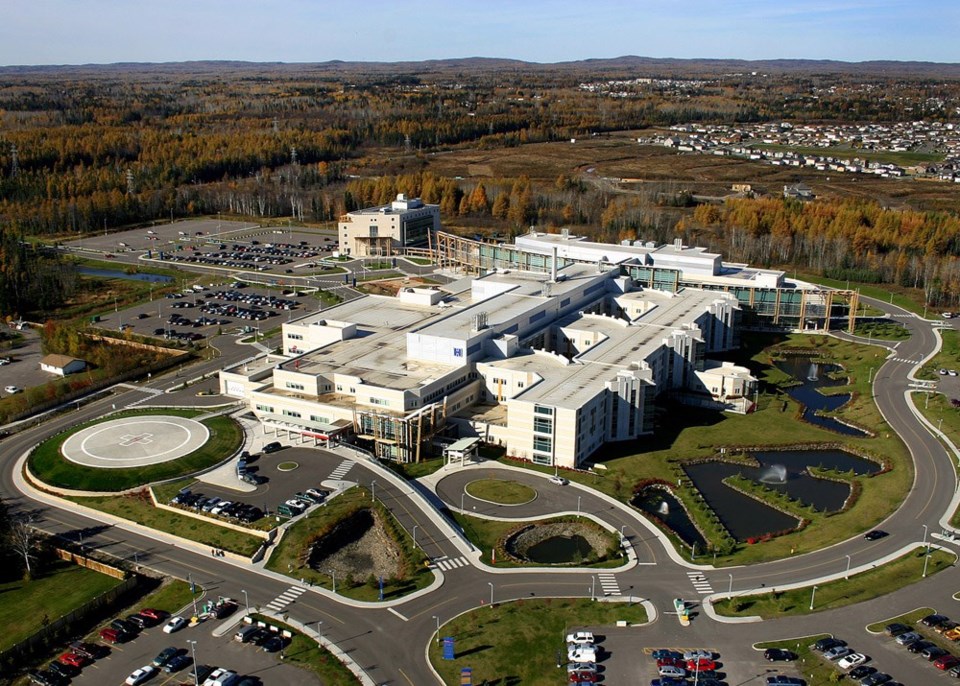 Thunder Bay Regional Health Sciences centre from the air