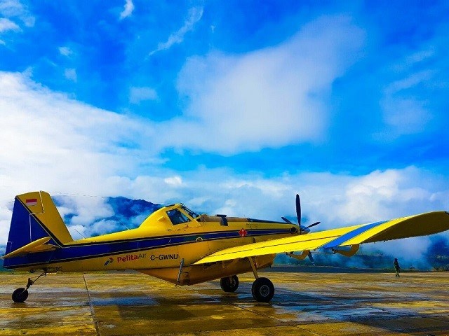 Air Tractor 802, dubbed the Fuel Boss, at the Wilderness Air base in Indonesia (supplied photo)
