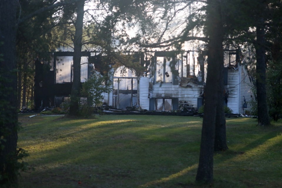 No one was home at the time of the fire and there are no reports of injuries. 