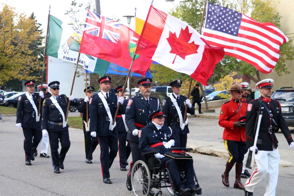 Members of police services from across the region participated in the 27th Annual Police and Peace Officer’s National Memorial Day March on Sunday. (Photos by Doug Diaczuk - Tbnewswatch.com). 