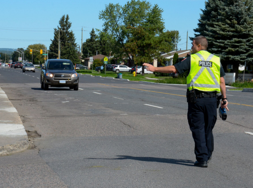 Thunder Bay Police stepped up traffic enforcement near schools last week (Photo courtesy of Scott Paradis)