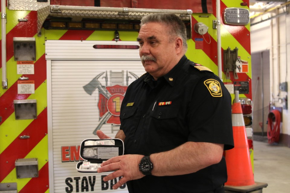 Thunder Bay Fire Rescue chief, John Hay, said fire crews have conducted seven saves with naloxone kits in the last year. (Photos by Doug Diaczuk - Tbnewswatch.com). 