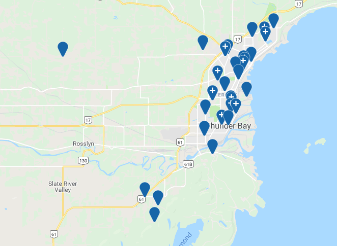 Thunder Bay map