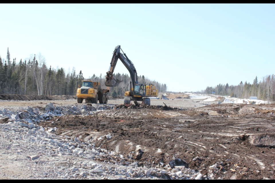 To date, about half of the 107 kilometres of the Trans-Canada Highway  between Thunder Bay and Nipigon has been twinned (TBNewswatch file/Bot Construction)