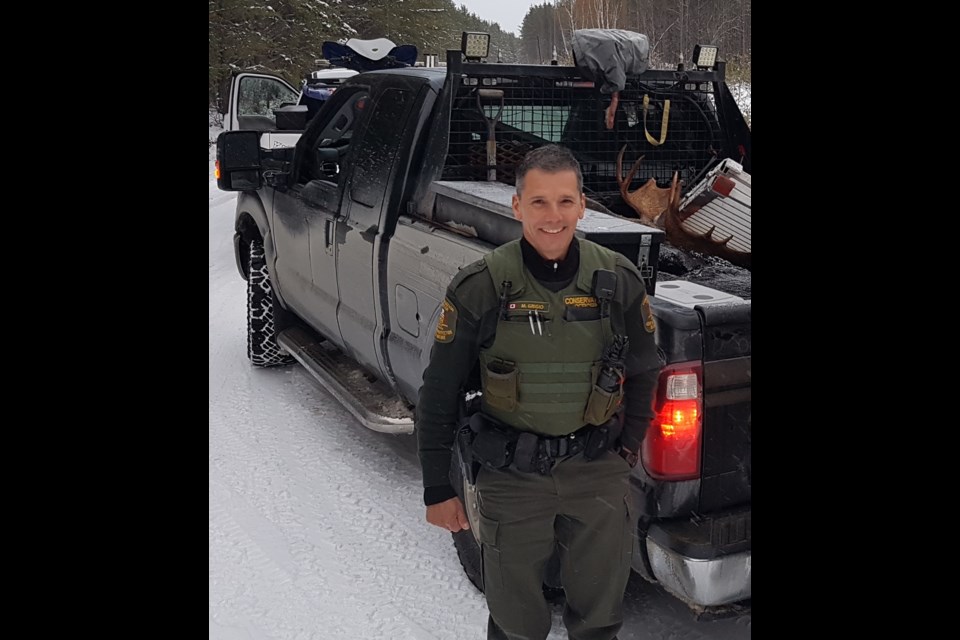 Marco Grigio is credited for dedication to his job including working as a coach and mentor to new conservation officers (MNRF photo)