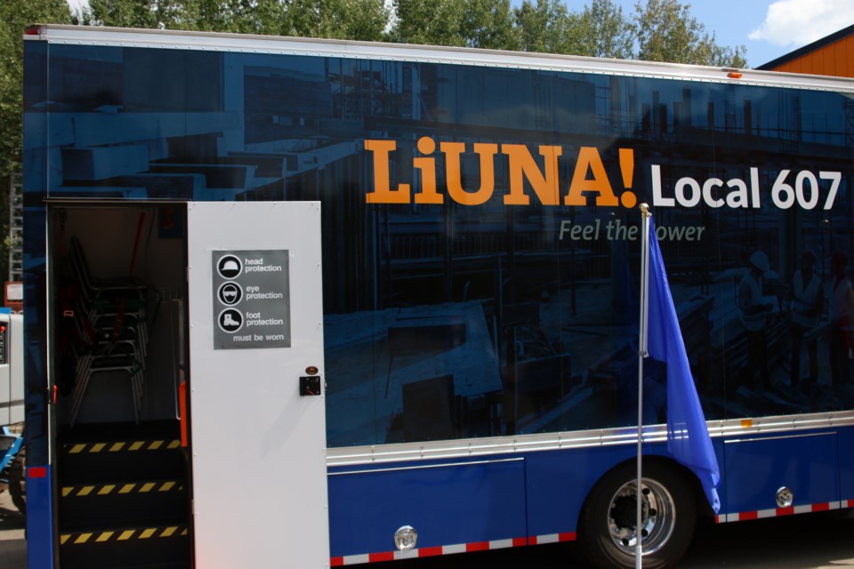 The new mobile training classroom will be travelling to communities across Northern Ontario. (Photos by Doug Diaczuk - Tbnewswatch.com). 