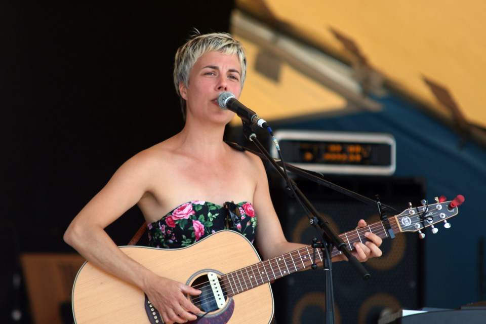 Juno nominated, Roxanne Potvin, performed on the main stage at the Live from the Rock Folk Festival on Sunday. (Photos by Doug Diaczuk - Tbnewswatch.com). 
