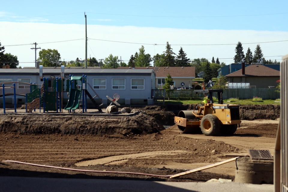 Work continues at St. Bernard's Public School as part of summer renovation projects at the Thunder Bay Catholic District School Board. 