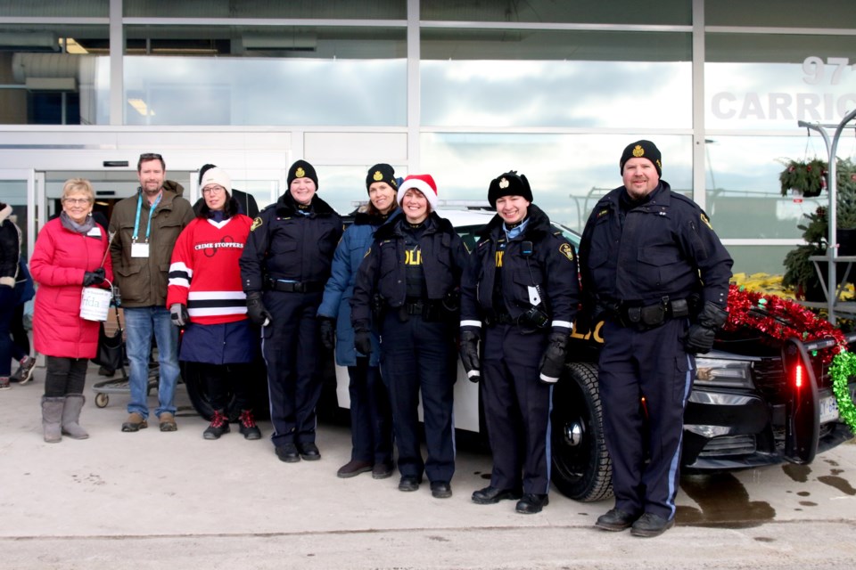 Members of the Ontario Provincial Police and the RFDA held the 8th Annual Stuff a Cruiser on Saturday. (Photos by Doug Diaczuk - Tbnewswatch.com). 