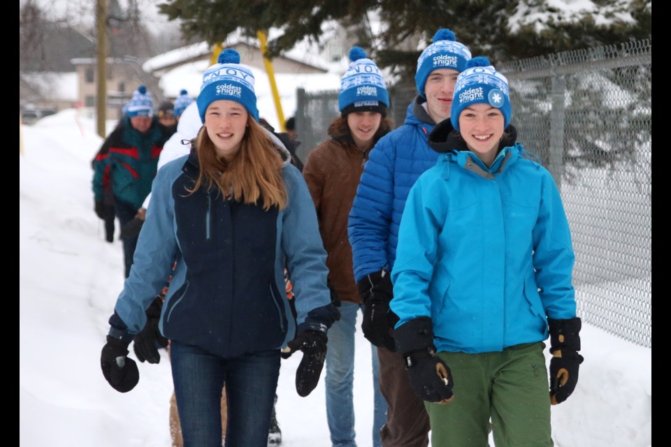 More than 300 people participated in the Sixth Annual Coldest Night of the Year Walk on Saturday in support of Grace Place and the Out of the Cold Program. (Photos by Doug Diaczuk - Tbnewswatch.com). 
