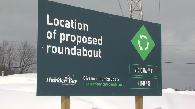 Victoria roundabout sign