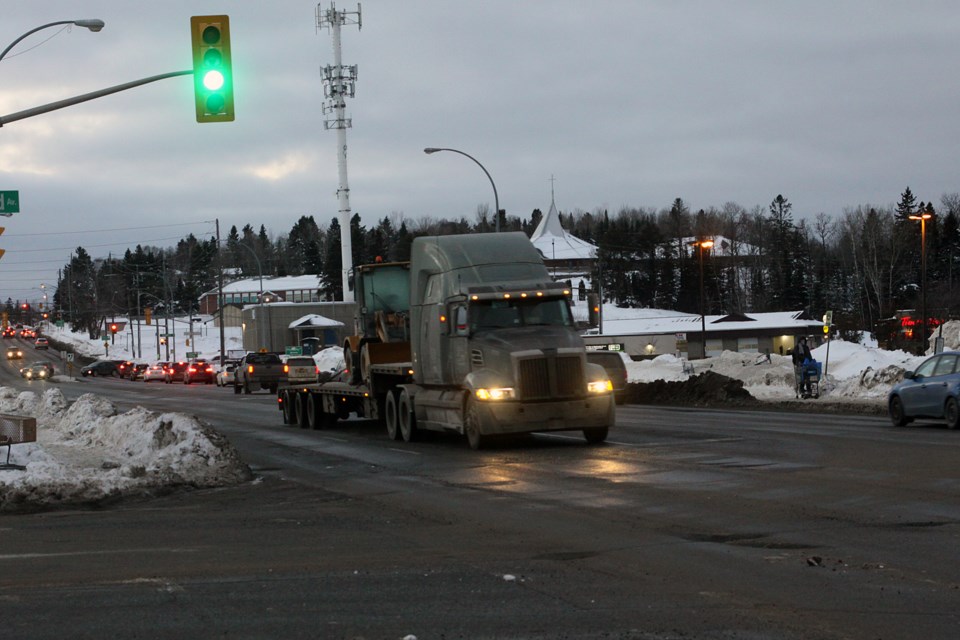 Transport trucks will no longer be able to use Dawson Road to enter the city from out of town after Thunder Bay city council approved a designated truck route on Monday, January 14, 2019. (Matt Vis, tbnewswatch.com)