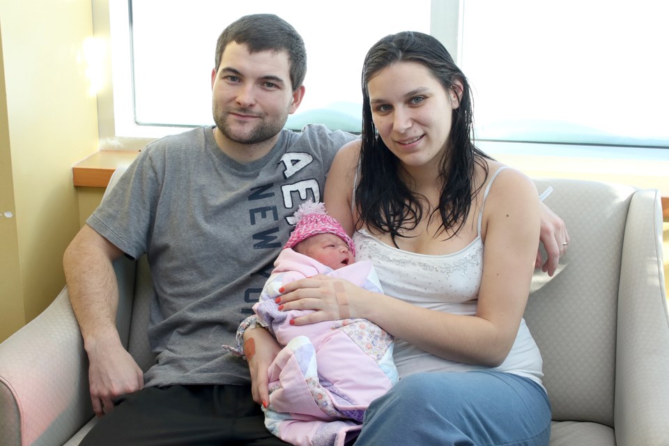Darian and Jolene Almgren welcomed daughter Brielle Rose into the world at 2.41 a.m. on Tuesday, Jan. 1, 2019 at Thunder Bay Regional Health Sciences Centre. (Leith Dunick, tbnewswatch.com). 