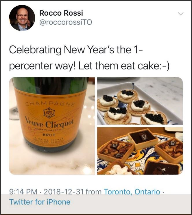Rocco Rossi Tweet