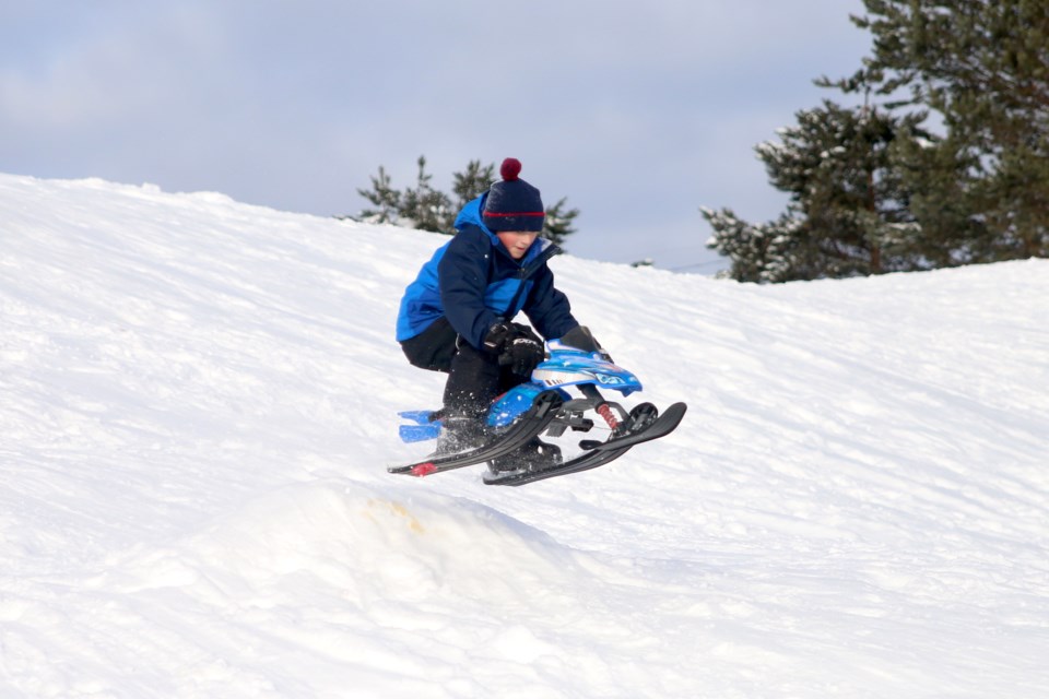 Christian Figliomeni, 8, catches some air at the Balsam Park Pit. (Photos by Doug Diaczuk - Tbnewswatch.com).   