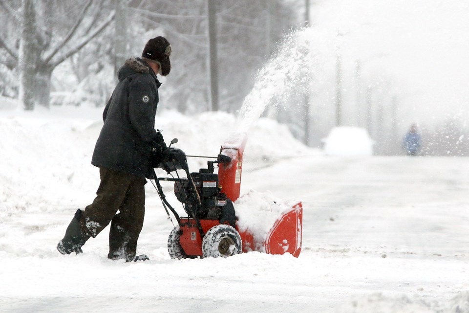 Snow blowing