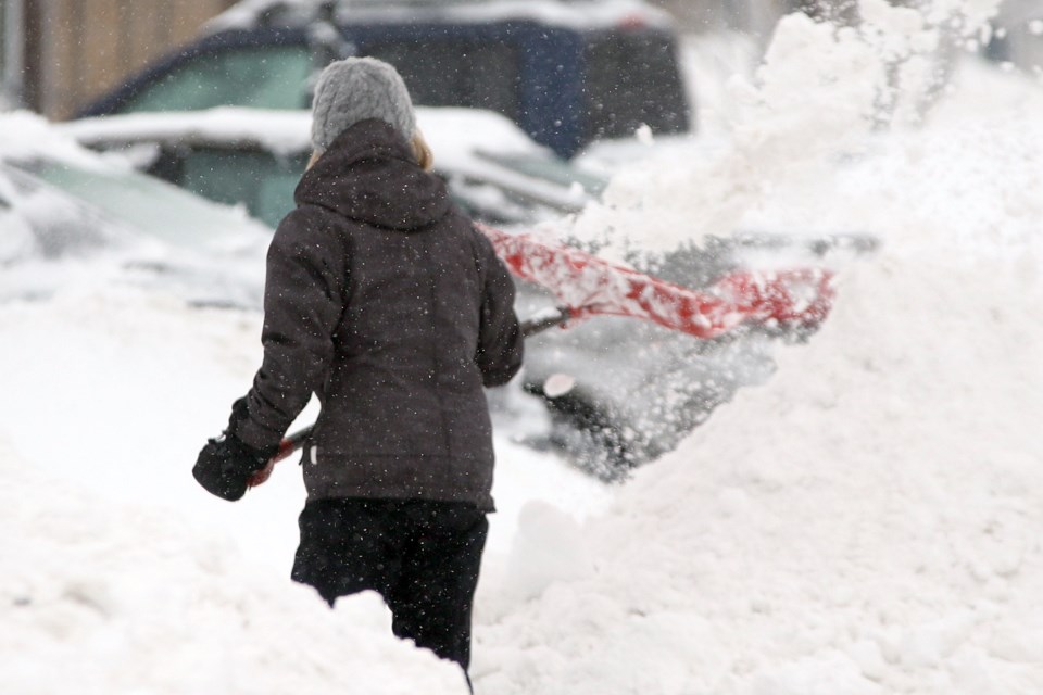 Snow shovelling