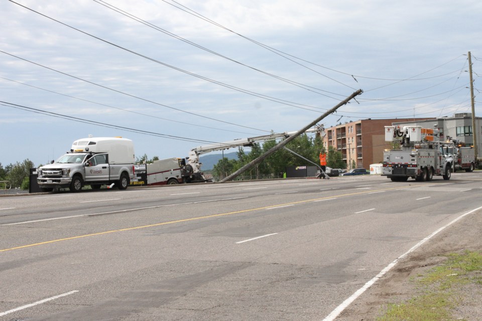 Balmoral Street collision hydro pole