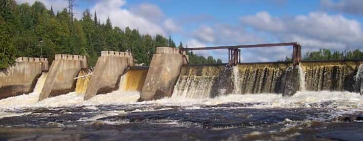 Black Sturgeon River camp 43 dam